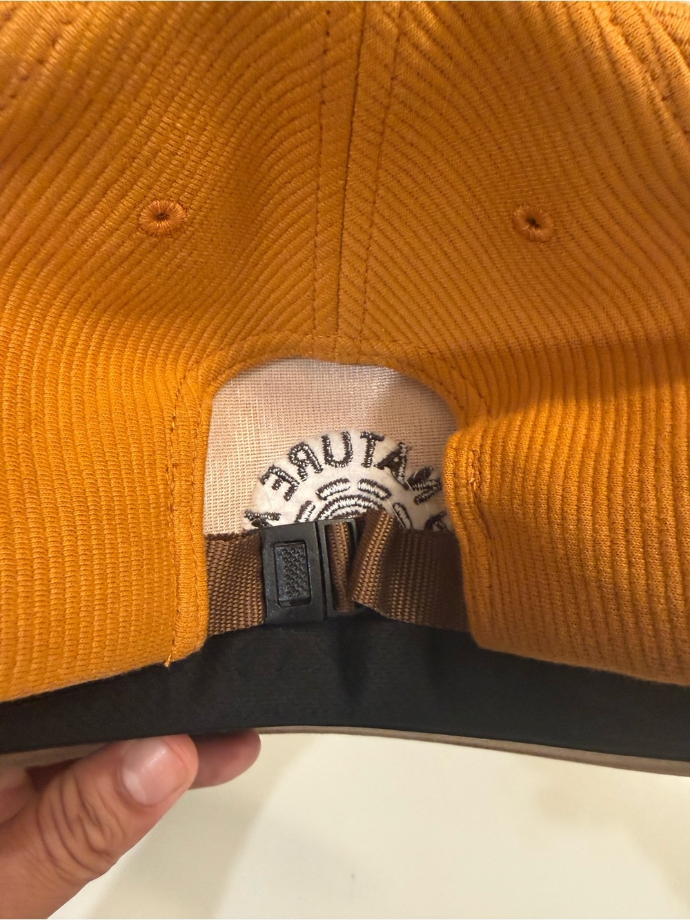 Element Men's Two-Tone Mustard and Brown Corduroy Baseball Cap - Picture 3 of 4